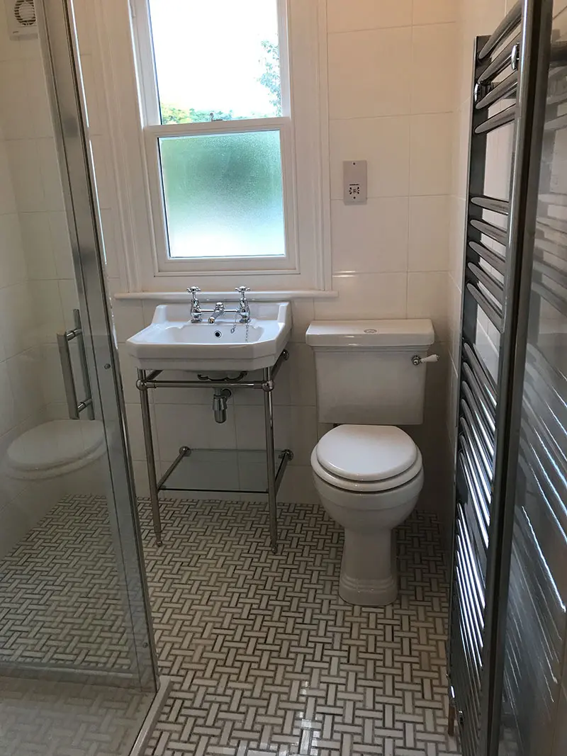 Shower Room with Patterned Floor