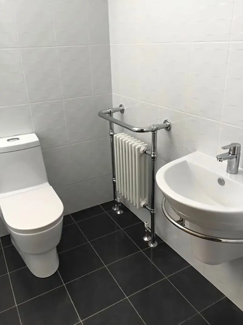 Toilet with Heated Towel Rail